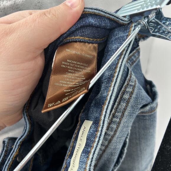 Kut From The Kloth Ankle Straight Leg Cuffed Jeans Size 6 - Picture 7 of 8